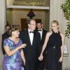 Le prince Albert II de Monaco et la princesse Charlene étaient les invités d'honneur de la 2e édition du Ballo del Giglio (Bal du Lys), dans la Salle blanche du Palazzo Pitti, à Florence, le 10 octobre 2012.