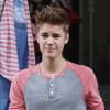 Justin Bieber à la sortie de son hôtel à Londres le 12 septembre 2012.