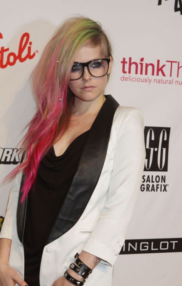 Avril Lavigne à la fashion week de New York au mois de septembre 2012.