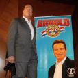Arnold Schwarzenegger lors de la promotion de son autobiographie  Total Recall , le 11 octobre à Madrid.