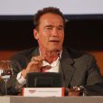 Arnold Schwarzenegger lors de la promotion de son autobiographie  Total Recall , le 11 octobre à Madrid.