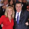 Ann et Mitt Romney en meeting à Schaumburg dans l'état de l'Illinois. Le 20 mars 2012.