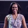 Michelle Obama, souriante à la veille de son intervention lors de la Convention du Parti Démocrate à Charlotte (Caroline du Nord). Le 3 septembre 2012.