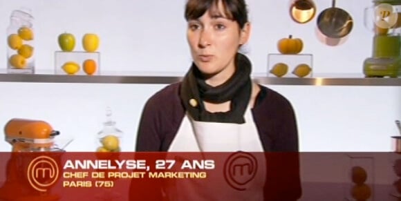 Annelyse dans Masterchef 2012 le jeudi 18 octobre 2012 sur TF1