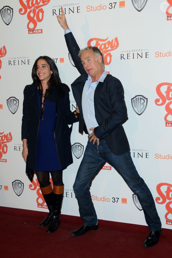 Danièle amusée par Franck Dubosc à l'avant-première de Stars 80 à Paris, le 19 octobre 2012.