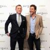 Daniel Craig et Javier Bardem pour le photocall à Londres du film Skyfall le 22 octobre 2012