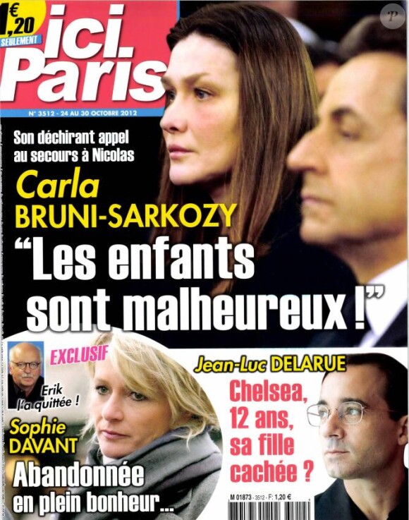 Le magazine Ici Paris sorti le 24 octobre 2012.
