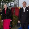 La reine Margrethe II et le prince Henrik. Dîner d'au revoir de la famille royale de Danemark en l'honneur du président de la Slovaquie Ivan Gašparovič et de son épouse Silvia Gašparovičová avant leur départ, le 24 octobre 2012 à l'hôtel Admiral de Copenhague.