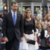 Letizia d'Espagne et son époux Felipe lors de la remise des Prix Prince des Asturies à Oviedo le 26 octobre 2012