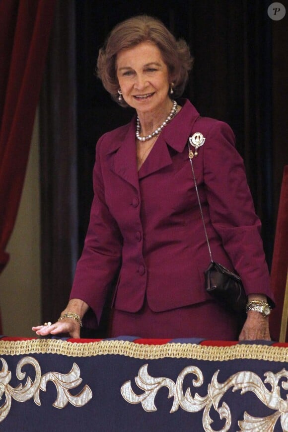 La reine Sofia lors de la remise des Prix Prince des Asturies à Oviedo le 26 octobre 2012