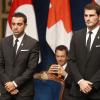 Iker Casillas et Xavi Hernandez recoivent leurs prix lors du Prix Prince des Asturies à Oviedo le 26 octobre 2012