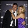 Jean-Marie Bigard et sa femme Lola lors de la remise des Globes Cristal au Lido à Paris le 6 février 2012.