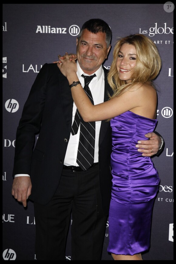 Jean-Marie Bigard et sa femme Lola lors de la remise des Globes Cristal au Lido à Paris le 6 février 2012.