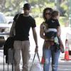 Alicia Keys avec son mari Swizz Beatz et son fils Egypt à Hawaï le 31 janvier 2012.