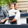 Alicia Keys avec son fils Egypt dans les bras à Londres le 26 septembre 2012.