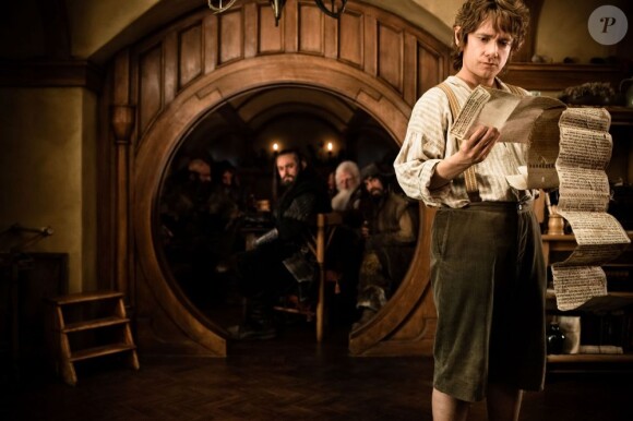 L'acteur Martin Freeman dans Hobbit : Un voyage inattendu de Peter Jackson, en salles le 12 décembre.