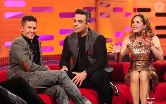Robbie Williams sur le plateau du Graham Norton Show le 1er novembre 2012