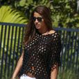 L'''amie'' de Christian Vieri a un léger problème de bikini, à Miami le 2 novembre 2012.