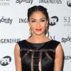 Nicole Scherzinger, habillée d'une robe Rafael Cennamo, arrive à la soirée Music Industry Trusts Award au Grosvenor House Hotel. Londres, le 5 novembre 2012.