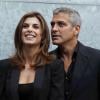 George Clooney et son ex, Elisabetta Canalis, en Italie à Milan le 27 octobre 2010