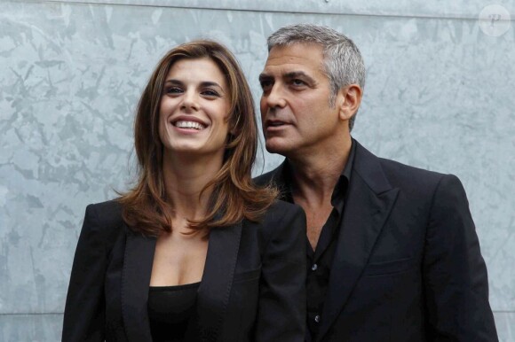 George Clooney et son ex, Elisabetta Canalis, en Italie à Milan le 27 octobre 2010