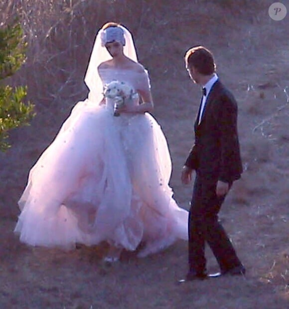 Mariage de Anne Hathaway et Adam Shulman à Big Sur en Californie, le 29 septembre 2012.