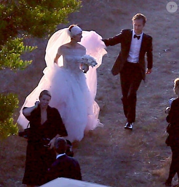Mariage de Anne Hathaway et Adam Shulman en Californie, le 29 septembre 2012.
