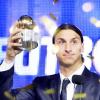 Zlatan Ibrahimovic remporte le Ballon d'or suédois à Stockholm, le 12 novembre 2012.