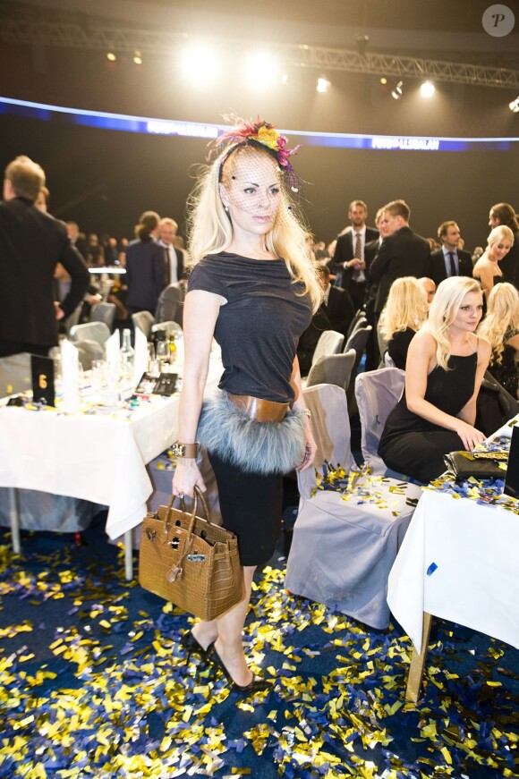Helena Seger, la compagne de Zlatan Ibrahimovic, lors de la remise du Ballon d'or suédois à Stockholm, le 12 novembre 2012.