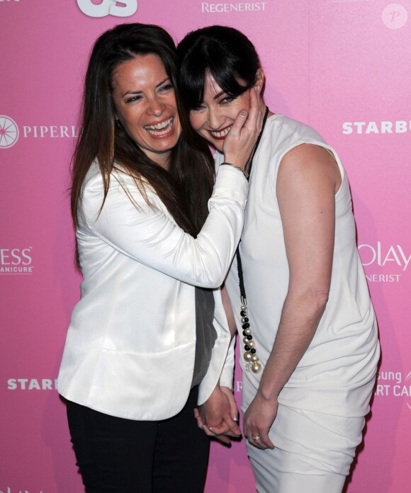 Shannen Doherty et Holly Marie Combs à la soirée US Weekly Hot le 18 avril 2012 à Los Angeles.