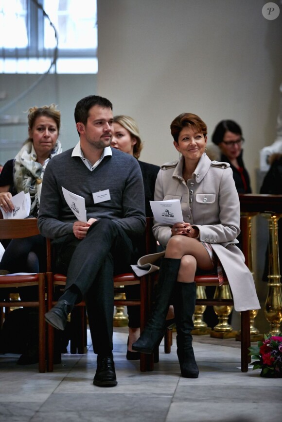 La comtesse Alexandra de Frederiksborg lors d'une commémoration à la cathédrale de Copenhague le 4 novembre 2012, en sa qualité de marraine d'une association de soutien dans les cas de mort infantile.