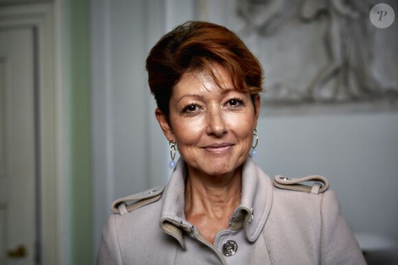 La comtesse Alexandra de Frederiksborg lors d'une commémoration à la cathédrale de Copenhague le 4 novembre 2012, en sa qualité de marraine d'une association de soutien dans les cas de mort infantile.