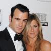 Les fiancés Justin Theroux et Jennifer Aniston lors des American Cinematheque Award à Los Angeles le 15 novembre 2012