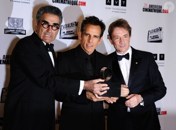 Eugene Levy, Ben Stiller et Matin Short lors des American Cinematheque Award à Los Angeles le 15 novembre 2012