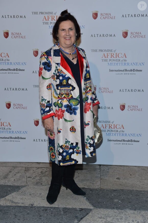 La journaliste Susy Menkes organise et anime le Sommet du Luxe organisé par l'International Herald Tribune et portant sur le thème The Promise Of Africa - The Power Of Mediterranean. Rome, le 15 Novembre 2012.