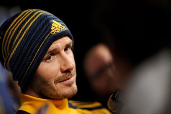 David Beckham a répondu aux nombreuses questions lors d'une conférence de presse donnée suite à l'annonce de son départ de la MLS, le 20 novembre 2012 au Home Depot Center de Carson City à Los Angeles