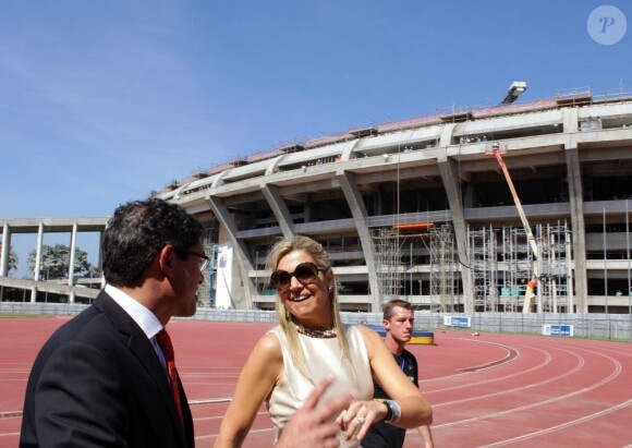 Le prince Willem-Alexander et la princesse Maxima des Pays-Bas au stade Maracana de Rio de Janeiro le 22 novembre 2012