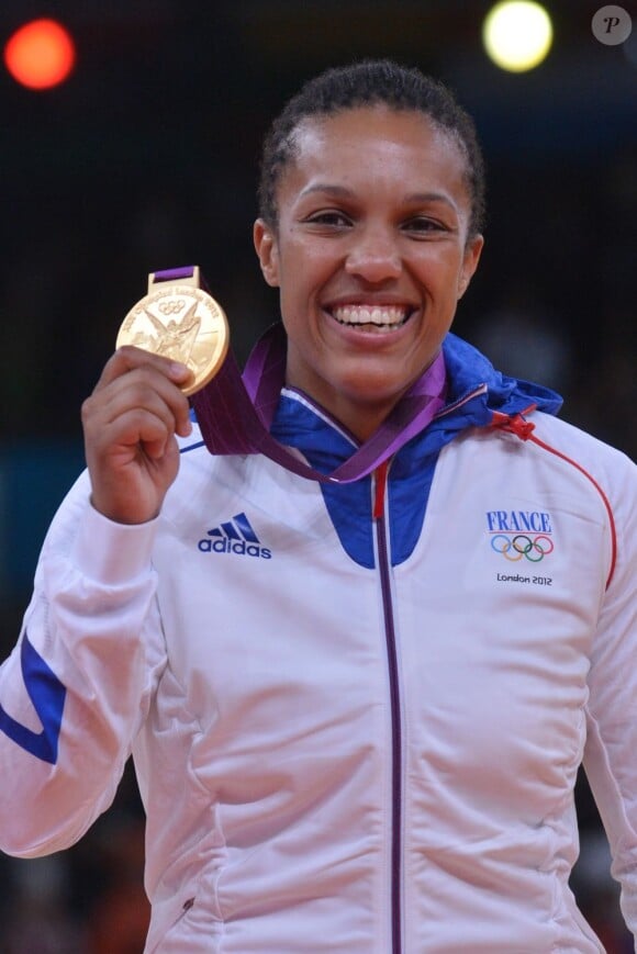 Lucie Décosse lors de sa médaille d'or obtenue aux Jeux olympiques de Londres le 1er août 2012 à Londres