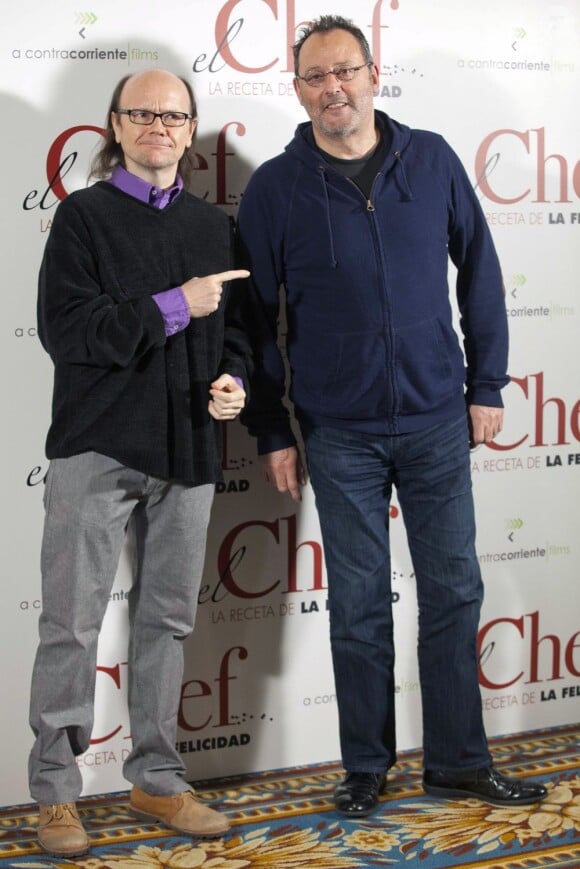 Jean Reno et Santiago Segura lors de l'avant première El Chef à l'hôtel Intercontinental de Madrid le 26 novembre 2012