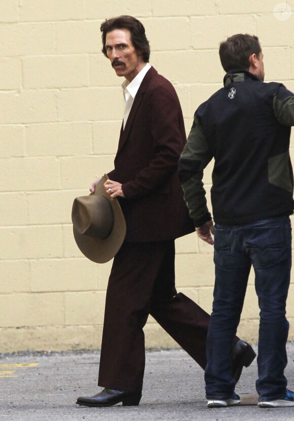 Matthew McConaughey sur le tournage du film The Dallas Buyers Club à la Nouvelle-Orleans, le 29 novembre 2012
