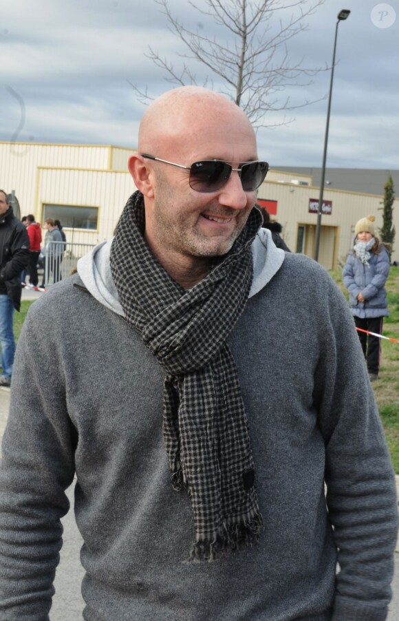 Fabien Barthez, sourire et bonne humeur de rigueur pour l'association les GT du coeur qui proposait des baptêmes au profit du Téléthon à Carcassonne le 2 décembre 2012