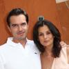Faustine Bollaert et son futur mari Maxime Chattam à Roland-Garros en mai 2012