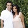 Faustine Bollaert et son futur mari Maxime Chattam : très amoureux à Roland-Garros en mai 2012