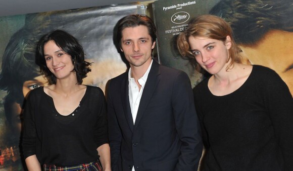 Clotilde Hesme, Raphaël Personnaz et Adèle Haenel pour l'avant-première de Trois Mondes à Paris, le 3 décembre 2012.