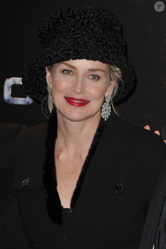Sharon Stone à la première de Largo Winch 2 au Gaumont Opéra, à Paris, le 14 janvier 2011.