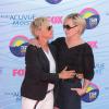 Ellen DeGeneres et Portia de Rossi à Los Angeles, le 22 juillet 2012.
