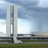 Le Congrès brésilien, un bâtiment dessiné par Oscar Niemeyer, à Brasilia le 19 janiver 2006.