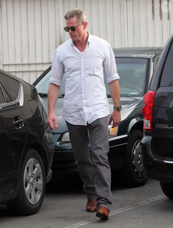Eric Dane, sa femme Rebecca Gayheart et leur fille Billie vont dejeuner à West Hollywood, le 5 decembre 2012.