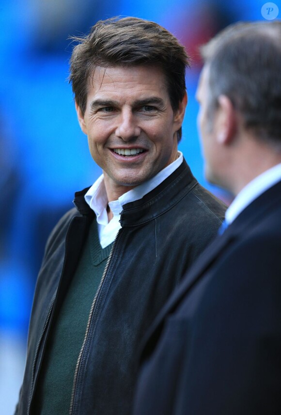 Tom Cruise se rend au stade de Manchester pour le derby Manchester City vs Manchester United le 9 décembre 2012