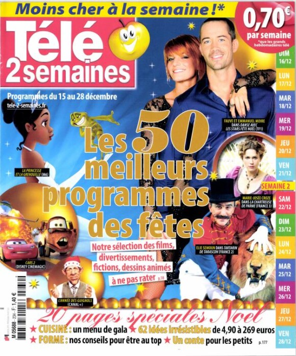 Le magazine Télé 2 semaines en kiosques depuis le 10 décembre 2012.